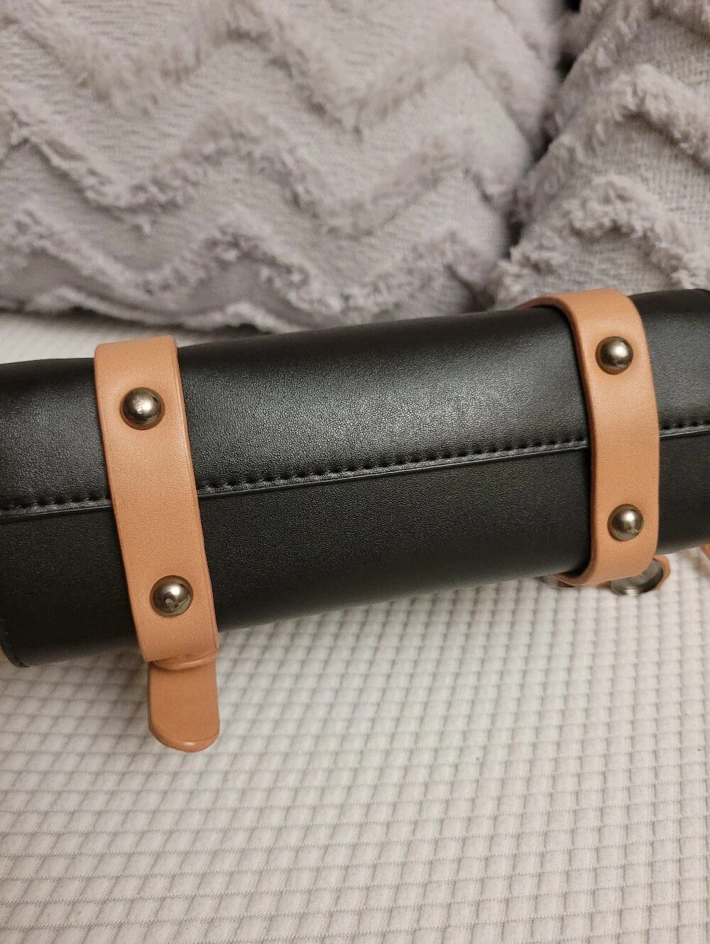 Pixie Mood Classic Black and Tan Crossbody Satchel - 8